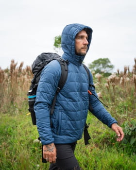 JAQUETA PUFFER IBEX THERMOLITE HEAT MASCULINA AZUL MARINHO - GALÁPAGOS