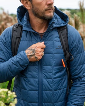 JAQUETA PUFFER IBEX THERMOLITE HEAT MASCULINA AZUL MARINHO - GALÁPAGOS