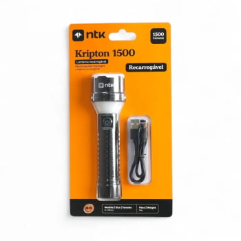 LANTERNA LAMPIÃO RECARREGÁVEL KRIPTON 1500LM - NTK