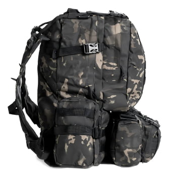 MOCHILA TÁTICA CAMPANHA 55L WARSKIN BLACK - BR FORCE MOCHILA TÁTICA CAMPANHA 55L WARSKIN BLACK - BR FORCE