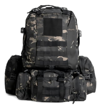 MOCHILA TÁTICA CAMPANHA 55L WARSKIN BLACK - BR FORCE MOCHILA TÁTICA CAMPANHA 55L WARSKIN BLACK - BR FORCE