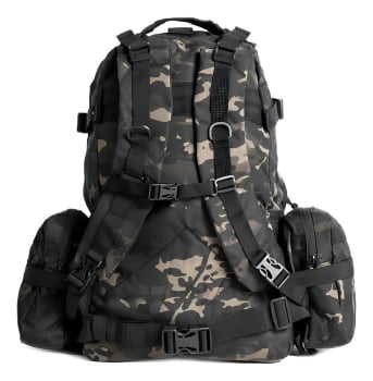 MOCHILA TÁTICA CAMPANHA 55L WARSKIN BLACK - BR FORCE