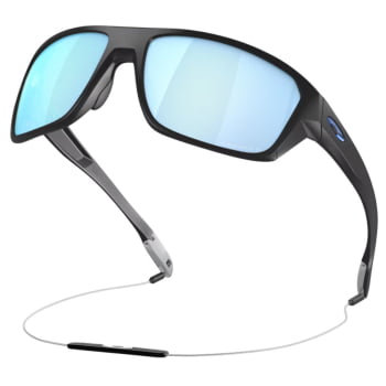 ÓCULOS SPLIT SHOT LENTES PRIZM DEEP WATER POLARIZED MATTE BLACK - OAKLEY