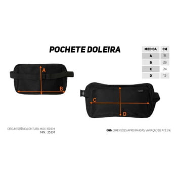 POCHETE DOLEIRA MONEY BELT PRETA