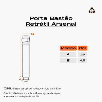 PORTA BASTÃO RETRÁTIL ARSENAL