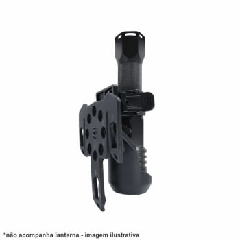 PORTA LANTERNA POLICE MOLLE PRETO - BÉLICA