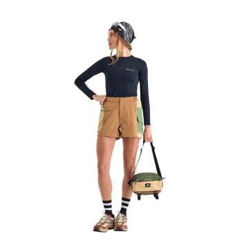 SHORTS RAVEN FEMININO CARAMELO E VERDE - GALAPAGOS