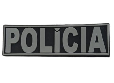 TARJETA POLÍCIA 9,5CM X 2,5CM EMBORRACHADA COM VELCRO