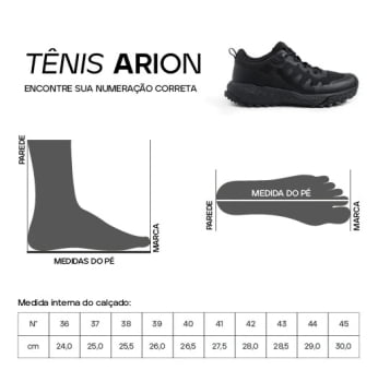TÊNIS ARION PRETO - INVICTUS