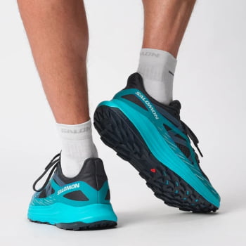TÊNIS ULTRA FLOW MASCULINO PRETO E AZUL SALOMON