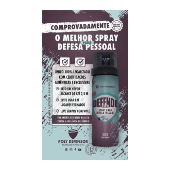 SPRAY PARA DEFESA PESSOAL DEFENDE ELA JATO NÉVOA - POLY DEFENSOR