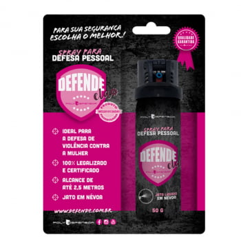 SPRAY PARA DEFESA PESSOAL DEFENDE ELA JATO NÉVOA - POLY DEFENSOR