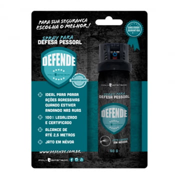 SPRAY PARA DEFESA PESSOAL DEFENDE ELE JATO NEVOA - POLY DEFENSOR