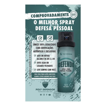 SPRAY PARA DEFESA PESSOAL DEFENDE JATO NEVOA - POLY DEFENSOR