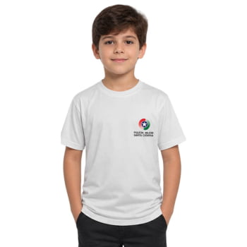 CAMISETA INFANTIL PMSC POLIVISCOSE BRANCA