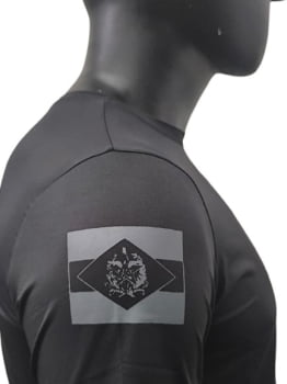 CAMISETA POLÍCIA PENAL SC MANGA CURTA POLIAMIDA PRETA FRT BRASIL