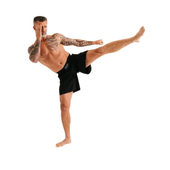 BERMUDA TRAINNING FIGHT MASCULINA PRETA - INVICTUS