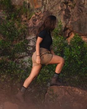 CALÇA CONVERSÍVEL ATLAS FEMININA CÁQUI - GALÁPAGOS