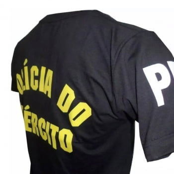 CAMISETA POLICIA DO EXERCITO DRY FIT PRETO - CAMUFLADOS COMPANY