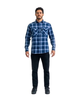 CAMISA LUMBERJACK RELIEF AZUL INVICTUS