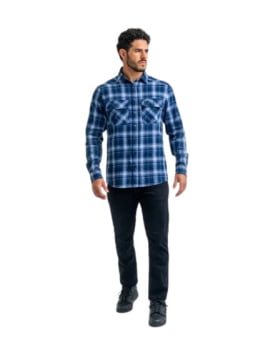 CAMISA LUMBERJACK RELIEF AZUL INVICTUS