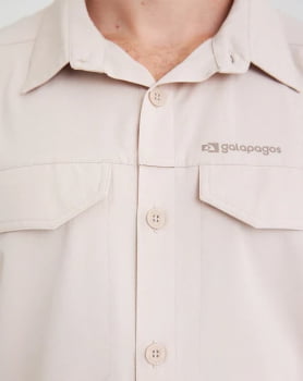 CAMISA TÉCNICA DEFENDER UV50+ MASCULINA CAQUI - GALÁPAGOS