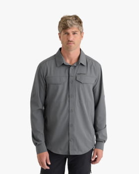 CAMISA TÉCNICA DEFENDER UV50+ MASCULINA CHUMBO - GALÁPAGOS