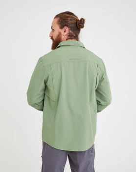 CAMISA TÉCNICA DEFENDER UV50+ MASCULINA VERDE - GALÁPAGOS