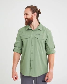 CAMISA TÉCNICA DEFENDER UV50+ MASCULINA VERDE - GALÁPAGOS