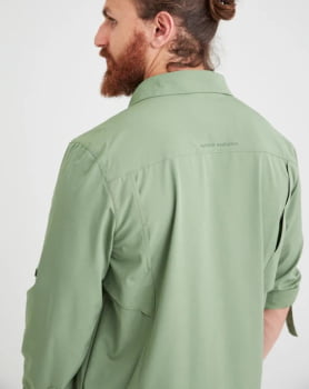 CAMISA TÉCNICA DEFENDER UV50+ MASCULINA VERDE - GALÁPAGOS