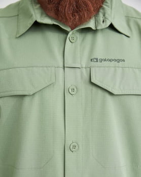 CAMISA TÉCNICA DEFENDER UV50+ MASCULINA VERDE - GALÁPAGOS