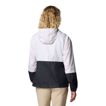 JAQUETA FLASH FORWARD II WINDBREAKER FEMININA WHITE/BLACK - COLUMBIA JAQUETA FLASH FORWARD II WINDBREAKER FEMININA WHITE/BLACK - COLUMBIA