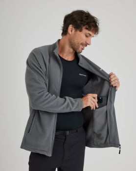 JAQUETA FLEECE KATHMANDU 2.0 MASCULINA CINZA - GALAPAGOS