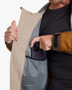 JAQUETA IMPERMEÁVEL DARWIN 2.0 MACULINA CAQUI E OCRE - GALÁPAGOS