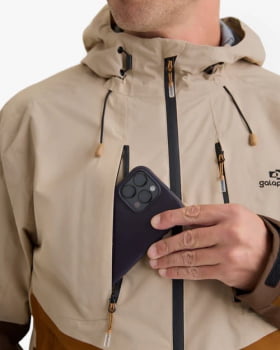 JAQUETA IMPERMEÁVEL DARWIN 2.0 MACULINA CAQUI E OCRE - GALÁPAGOS