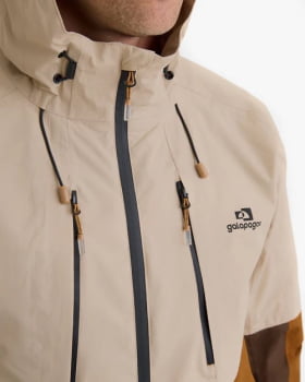 JAQUETA IMPERMEÁVEL DARWIN 2.0 MACULINA CAQUI E OCRE - GALÁPAGOS