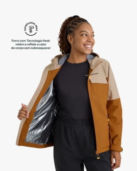 JAQUETA IMPERMEÁVEL DARWIN HEAT FEMININA TERRACOTA - GALÁPAGOS