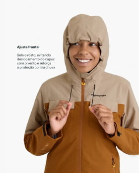 JAQUETA IMPERMEÁVEL DARWIN HEAT FEMININA TERRACOTA - GALÁPAGOS