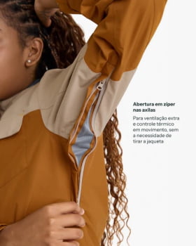 JAQUETA IMPERMEÁVEL DARWIN HEAT FEMININA TERRACOTA - GALÁPAGOS
