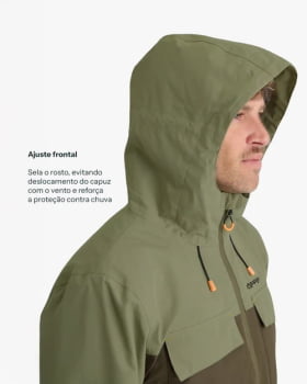JAQUETA IMPERMEÁVEL DARWIN HEAT MASCULINA VERDE - GALÁPAGOS