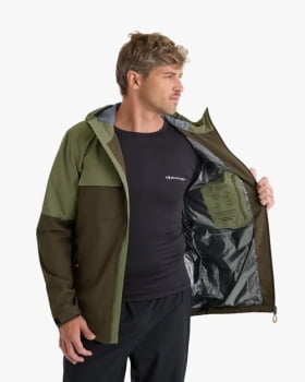 JAQUETA IMPERMEÁVEL DARWIN HEAT MASCULINA VERDE - GALÁPAGOS