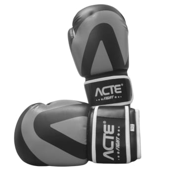 LUVA DE BOXE P10-14 14OZ PRETA E CINZA - ACTE SPORTS