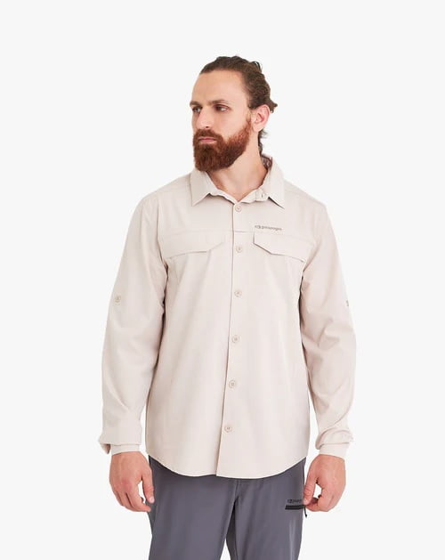 CAMISA TÉCNICA DEFENDER UV50+ MASCULINA CAQUI - GALÁPAGOS