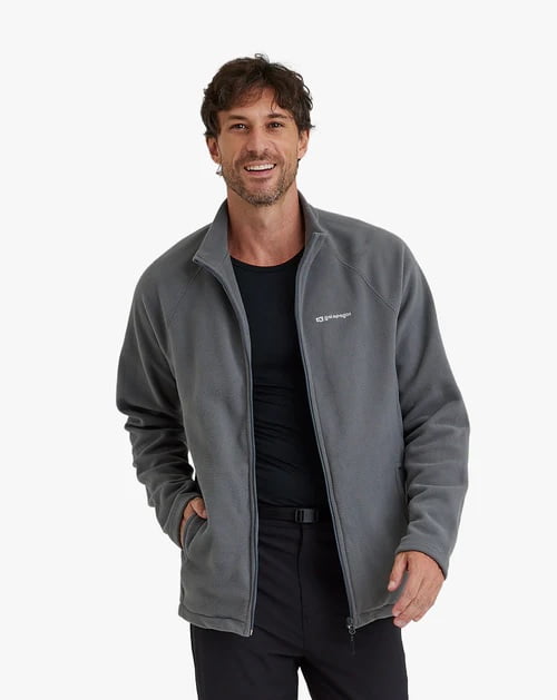 JAQUETA FLEECE KATHMANDU 2.0 MASCULINA CINZA - GALAPAGOS