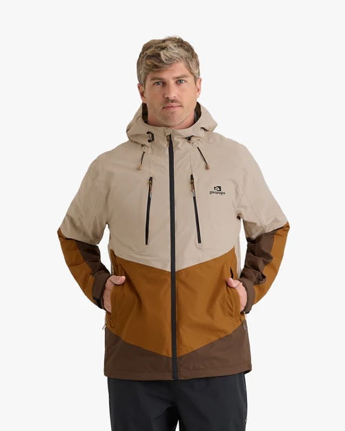 JAQUETA IMPERMEÁVEL DARWIN 2.0 MACULINA CAQUI E OCRE - GALÁPAGOS